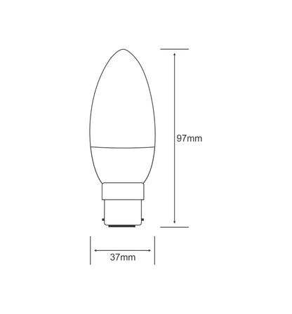 Luxram Extra Mini Sup Candle Extra Mini Supreme Candle B22 5W 2700K Compact Fluorescent Compact