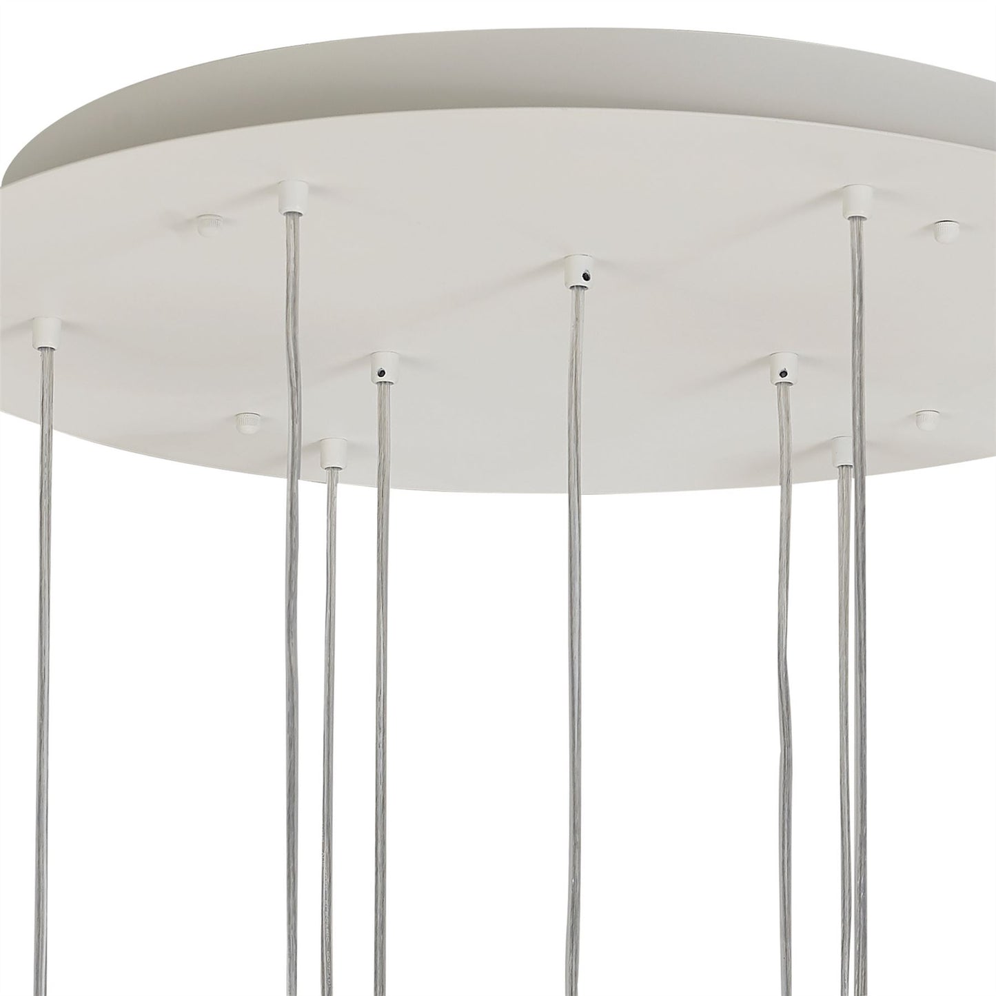 Mantra Galaxia 60cm Pendant Square, 9 Light E27, White/Grey/Red Cement, White Base & Cable