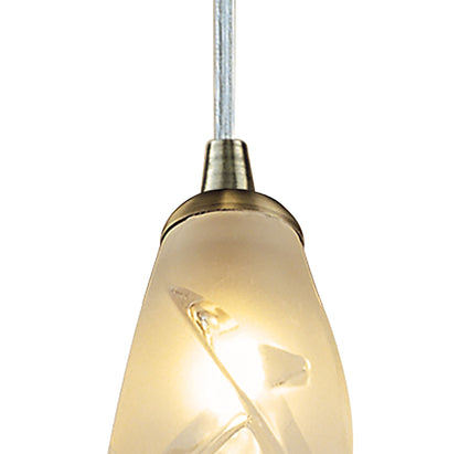 Mantra Pietra 10cm Pendant 1 Light G9, Antique Brass