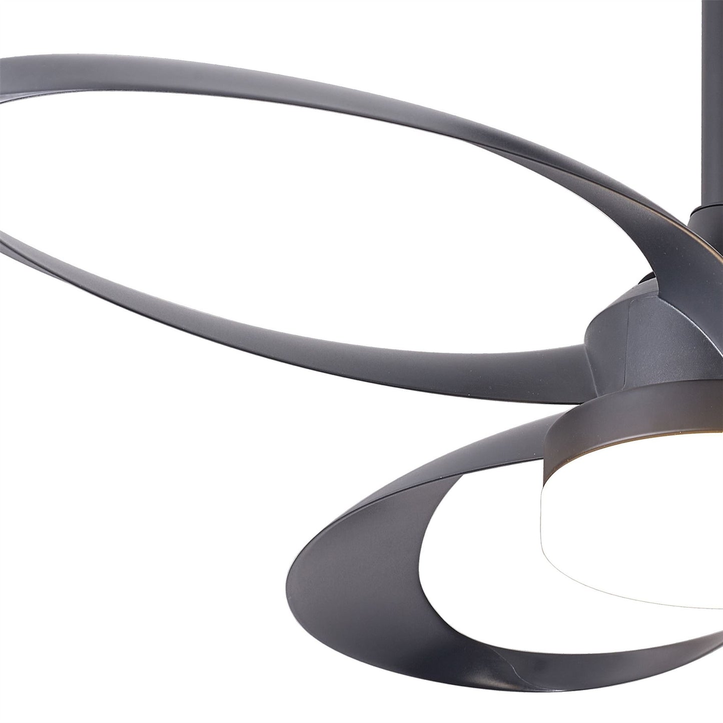 Infinity Fan 92.6cm 24W LED Dimmable Ceiling Light With Built-In 30W DC Reversible Fan, Remote Control 2700-5000K, 1800lm, Black