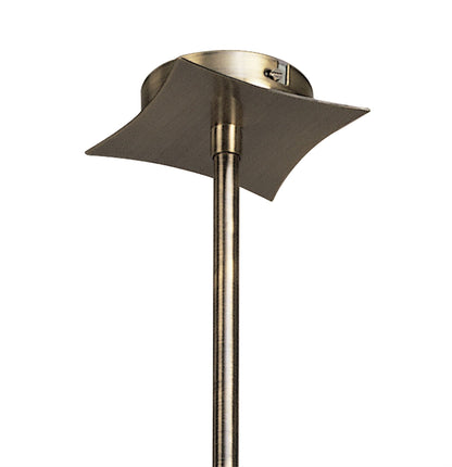 Mantra Rosa 64cm Del Desierto Telescopic Pendant Convertible To Semi Flush 6 Light G9, Antique Brass