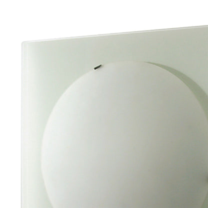 Diyas Zara Flush  Light Medium Square 2 Light Satin Nickel/Opal Glass Ceiling Light Fitting
