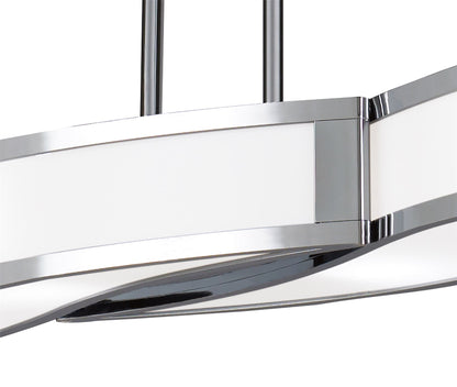 Mantra Sintesys GU10 Sintesys Linear Telescopic Convertible To Semi Flush GU10 4 Light Polished Chrome - M8666, CFL Lamps INCLUDED