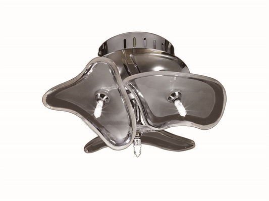 Mantra Otto Ceiling/Wall 3 Light G4 Round, Polished Chrome/Frosted Glass, NOT LED/CFL Compatible