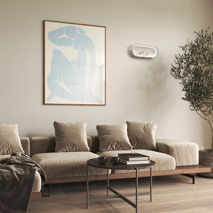 Mantra Marmol Wall Light Oval, 20W LED, 3000K, 1800lm, White Marble/White, 3yrs Warranty
