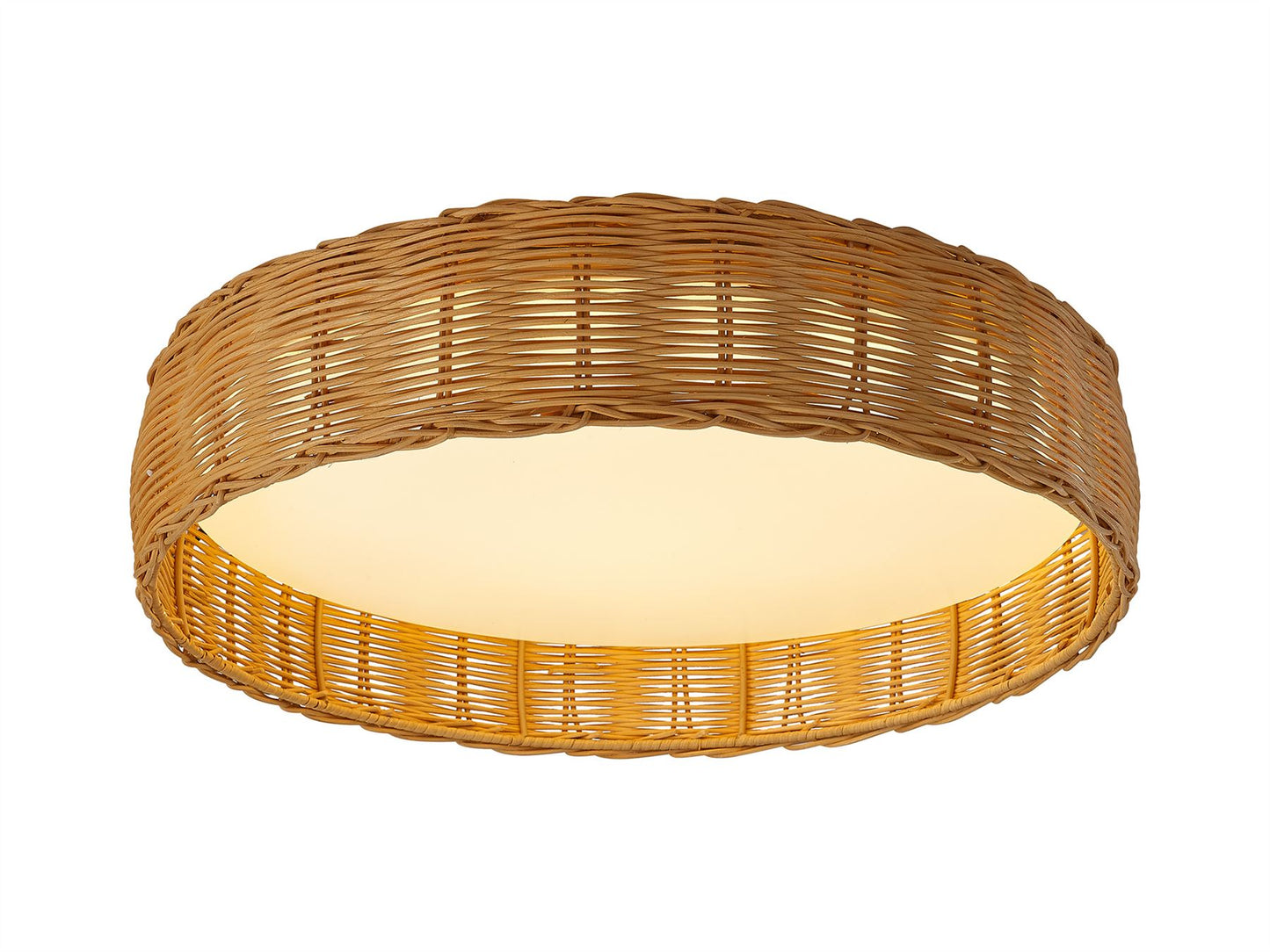 Mantra Kilimanjaro 54.5cm 50W LED Ceiling Light, CCT 2700/4000/5000K, 3800lm, Beige Rattan, 5yrs Warranty