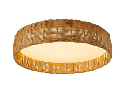 Mantra Kilimanjaro 54.5cm 50W LED Ceiling Light, CCT 2700/4000/5000K, 3800lm, Beige Rattan, 5yrs Warranty