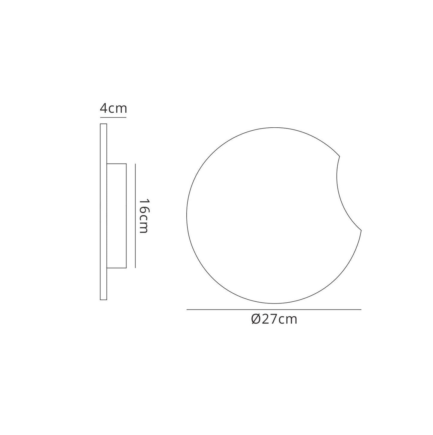 Mantra Fusion M6043 Petaca Wall Light 27cm Round, 1260lm, 16W LED 3000K Matt White/ Acrylic, 3yrs Warranty