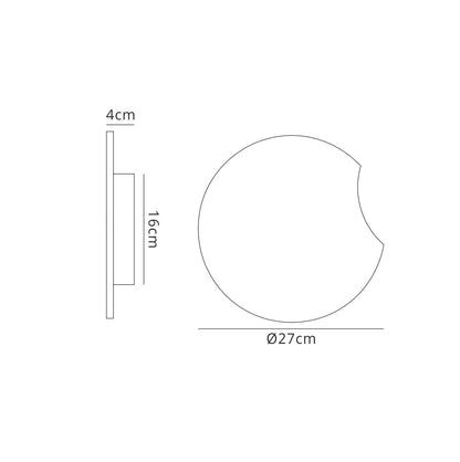 Mantra Fusion M6043 Petaca Wall Light 27cm Round, 1260lm, 16W LED 3000K Matt White/ Acrylic, 3yrs Warranty