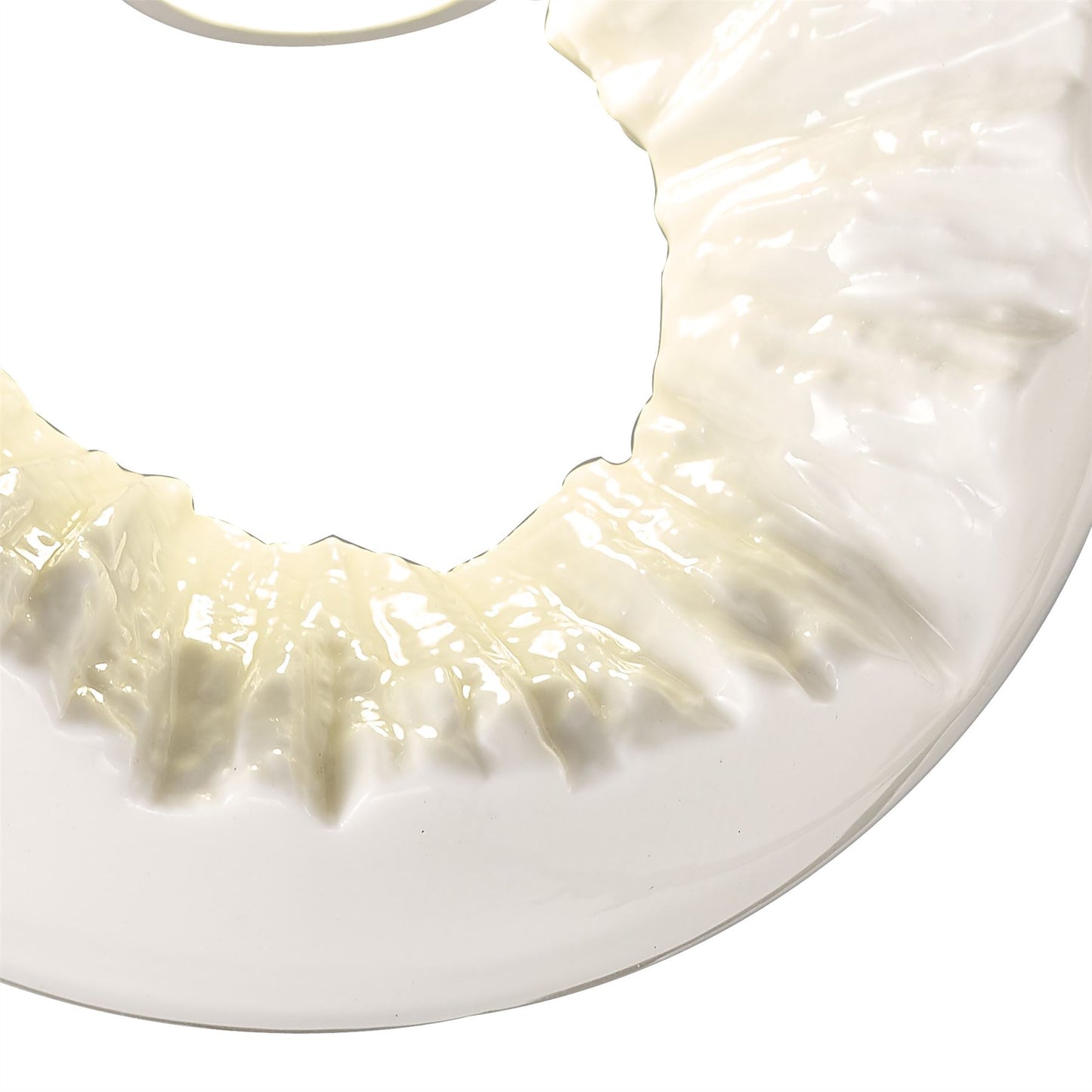 Diyas Salvio 12cm Ceramic  Round Sculpture 1 x 3W LED 4200K Chrome/White, Cut Out: 60mm, 3yrs Warranty  Ceiling Light Fitting