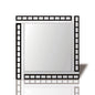 Diyas Home Nyah 60cm x 60cm Black Edged Rectangular Cut Detailed Mirror (Can Only Be Shipped On A Pallet, Additional Charges May Apply.) Mirrors