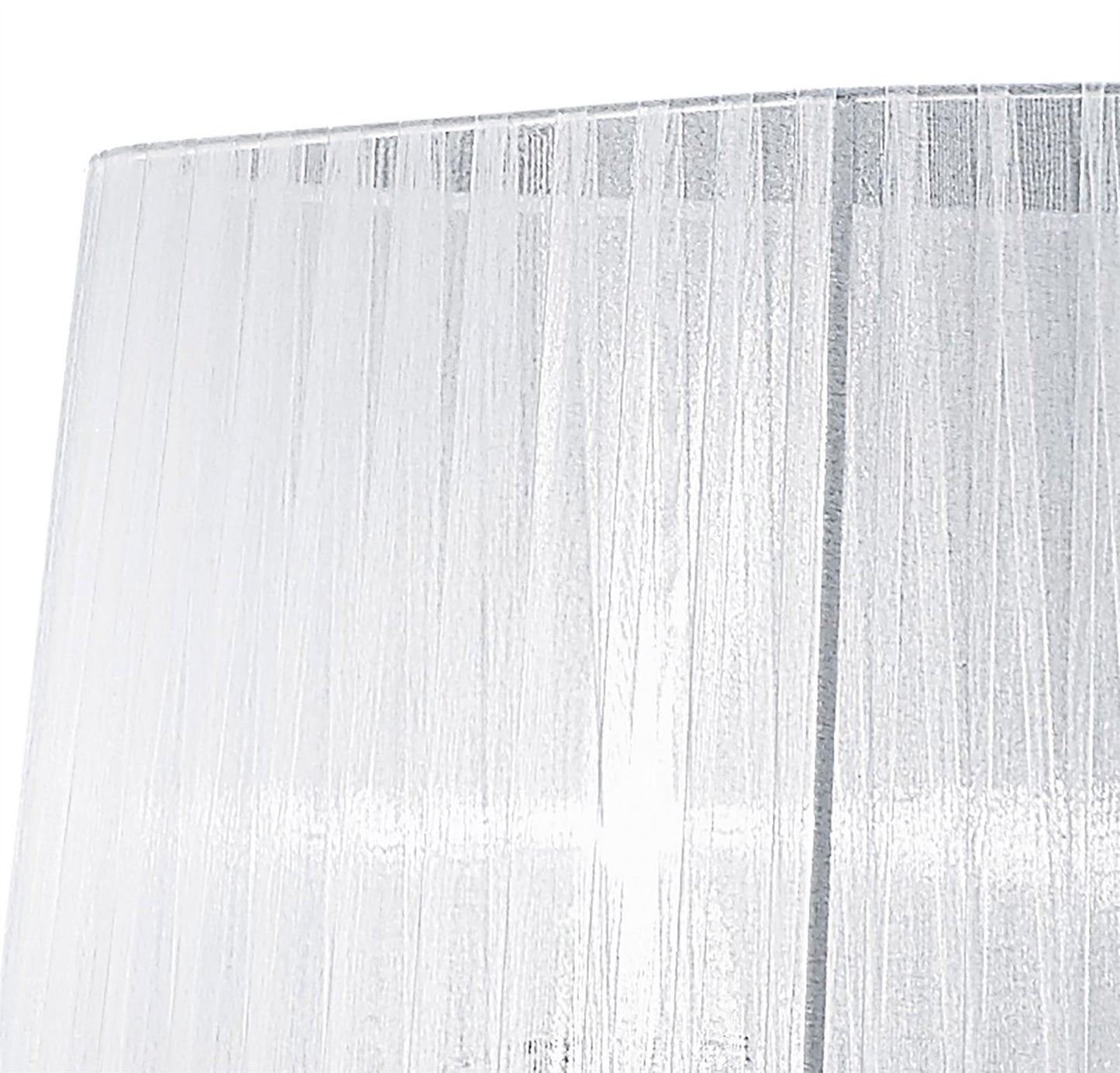 Mantra M5280 Louise Floor Lamp 2 Light E27 with White Shade Polished Chrome/Clear Crystal