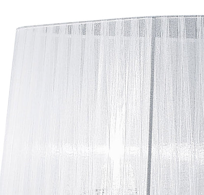 Mantra M5280 Louise Floor Lamp 2 Light E27 with White Shade Polished Chrome/Clear Crystal