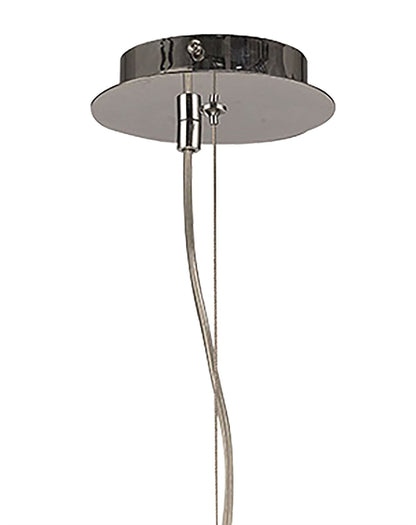 Mantra M4893 Opal Pendant 1 Light E27, Polished Chrome/Frosted White Glass