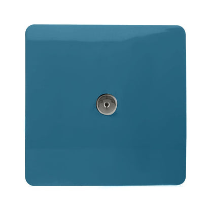 Trendi Artistic Modern Glossy Tactile TV Socket Midnight Blue