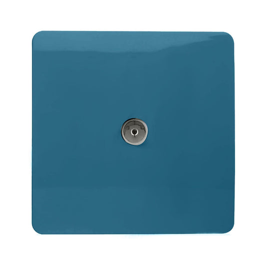 Trendi Artistic Modern Glossy Tactile TV Socket Midnight Blue