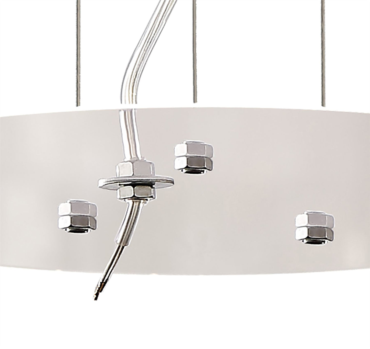 Mantra M5030 Nordica Pendant Kit 31CM, Polished Chrome/White Acrylic