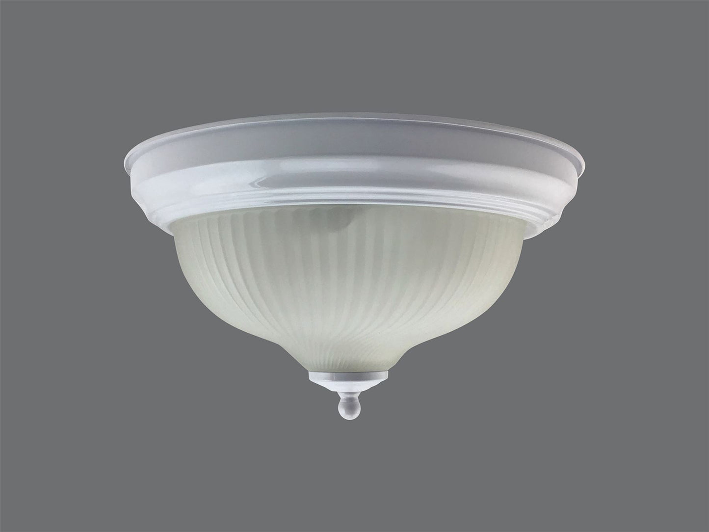 Diyas Flush Fitting White Finish Flush  Light 30cm 2 X 60W Ceiling Light Fitting