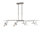 Mantra M0320 Flavia Telescopic Pendant Linear Bar 4 Light G9 with Adjustable Heads, Polished Chrome