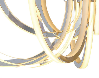 Mantra M5560 Versailles Ceiling LED Light 256W, 12339lm, 3000K Polished Chrome/White Acrylic, 3yrs Warranty