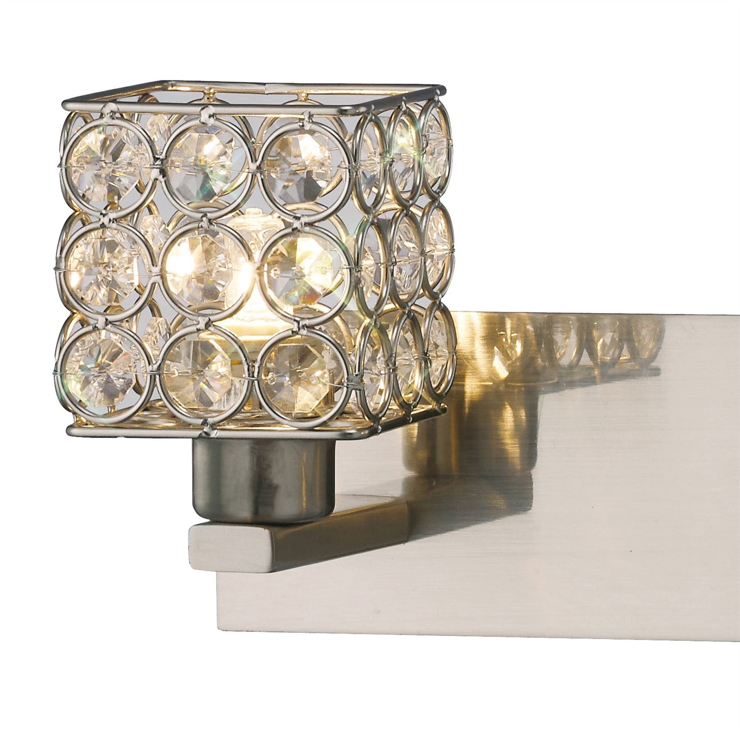 Diyas Elsa Wall Light 2 Light G9 Satin Nickel/Crystal