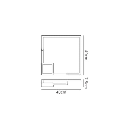 Mantra Boutique Square Wall Light, 25W LED, 3000K, 1370lm, White, 3yrs Warranty