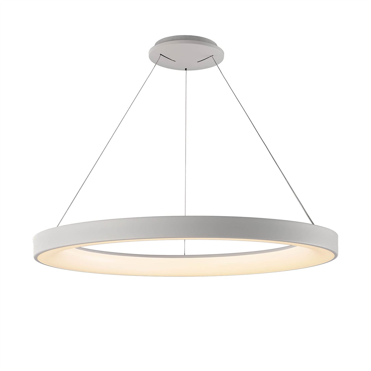 Mantra Fusion Fusion M7750 Niseko Ring Pendant 90cm 66W LED, 3000K-6000K Tuneable, 4200lm, Remote Control, White, 3yrs Warranty