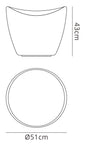Mantra M1506 Cool Stool Rechargeable LED RGB Outdoor IP65, 120lm, Opal White, 2yrs Warranty - M1506 Furniture