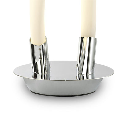 Mantra Armonia 2 Light Table Lamp, 18W LED, 3000K, 1350lm, Polished Chrome/Frosted Acrylic, 3yrs Warranty