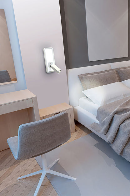 Mantra M5257 Ibiza Wall Light Single Head with Backlit Light 10W LED White 4000K, 700lm,, 3yrs Warranty