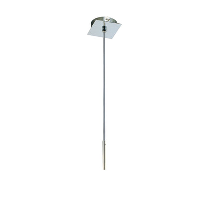 Mantra Euphoria Pendant 1 Light L1/SGU10, Polished Chrome/Opal White Glass, CFL Lamps INCLUDED