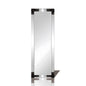 Diyas Home Emerson 120cm x 40cm Black Corner Detailed Mirror (Can Only Be Shipped On A Pallet, Additional Charges May Apply.) Mirrors