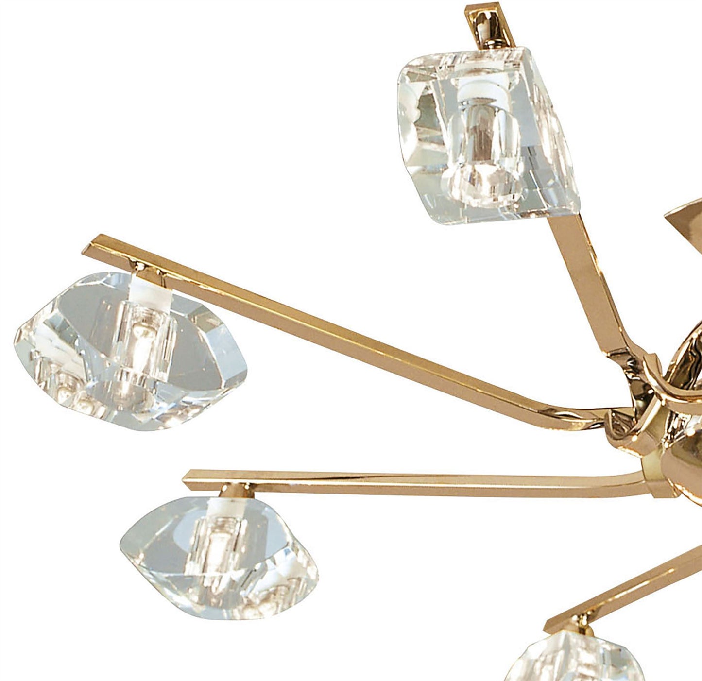 Mantra Alfa 80cm Semi Flush 8 Light G9 French Gold