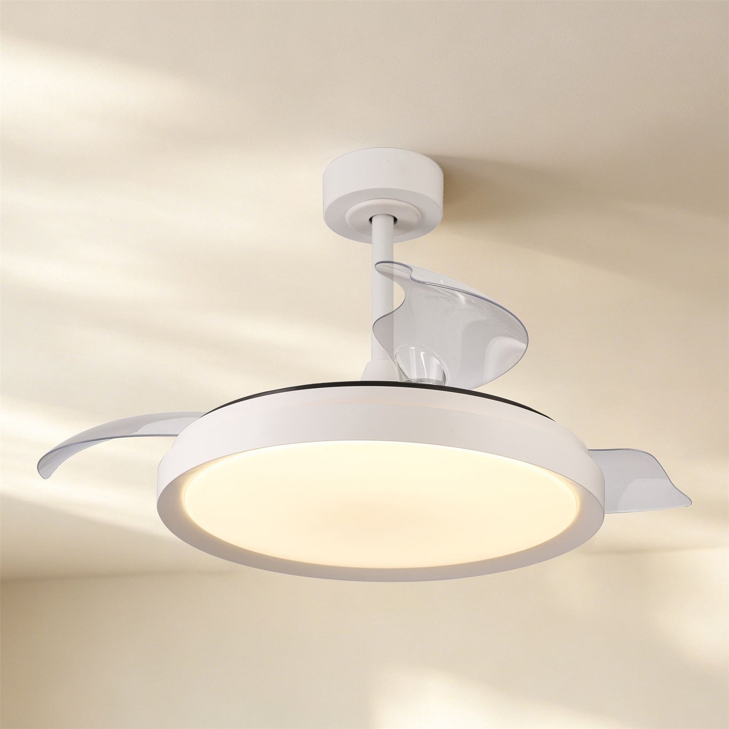 Mistral 51cm 50W LED Dimmable Ceiling Light With Built-In 28W DC Fan, 3000-6500K Remote Control, 3200lm, White, 5yrs Warranty