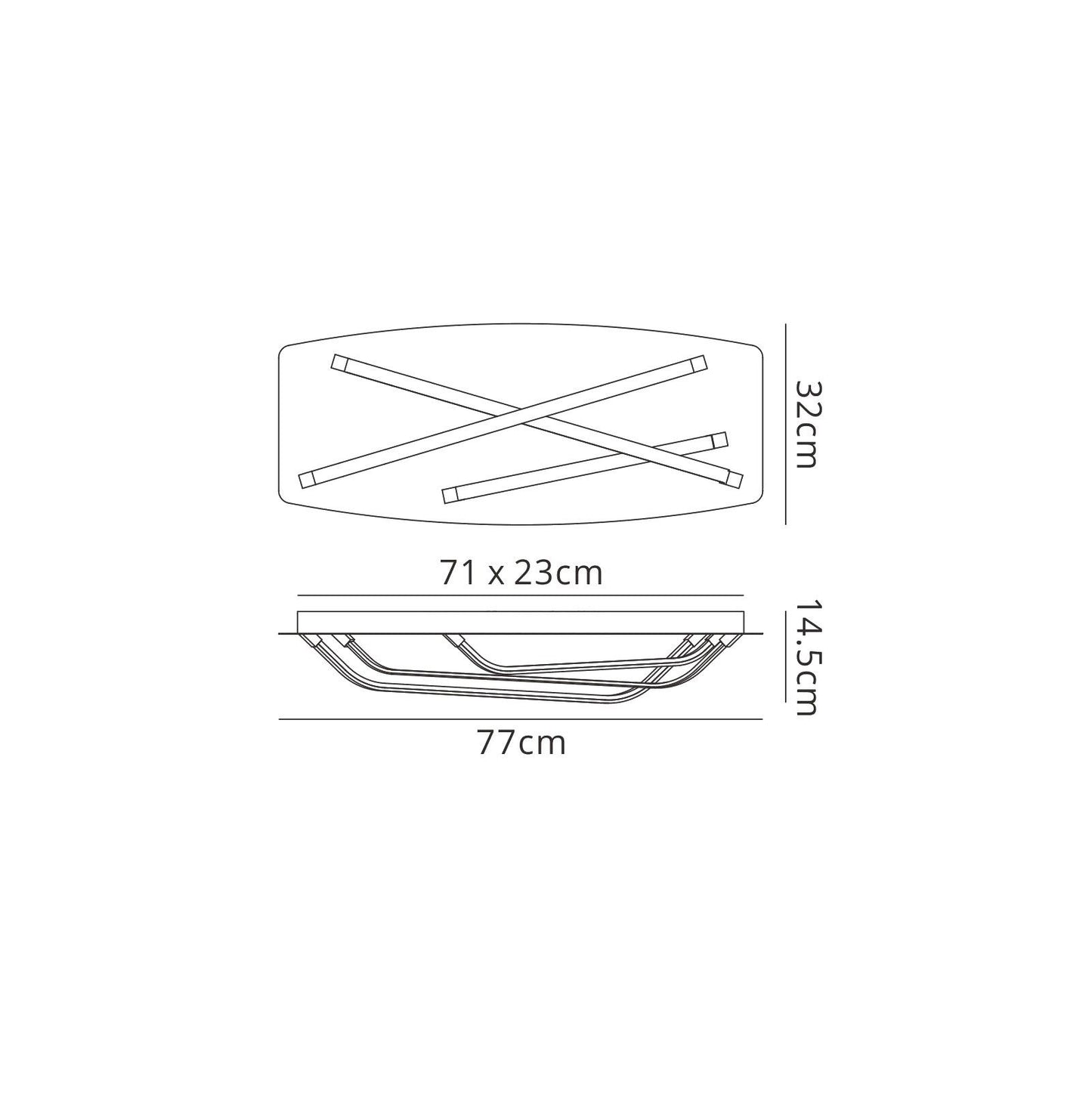 Mantra M5732 Papua Rectangular Flush LED Light 25W, 1900lm, 3000K Dimmable Polished Chrome/White Acrylic, 3yrs Warranty
