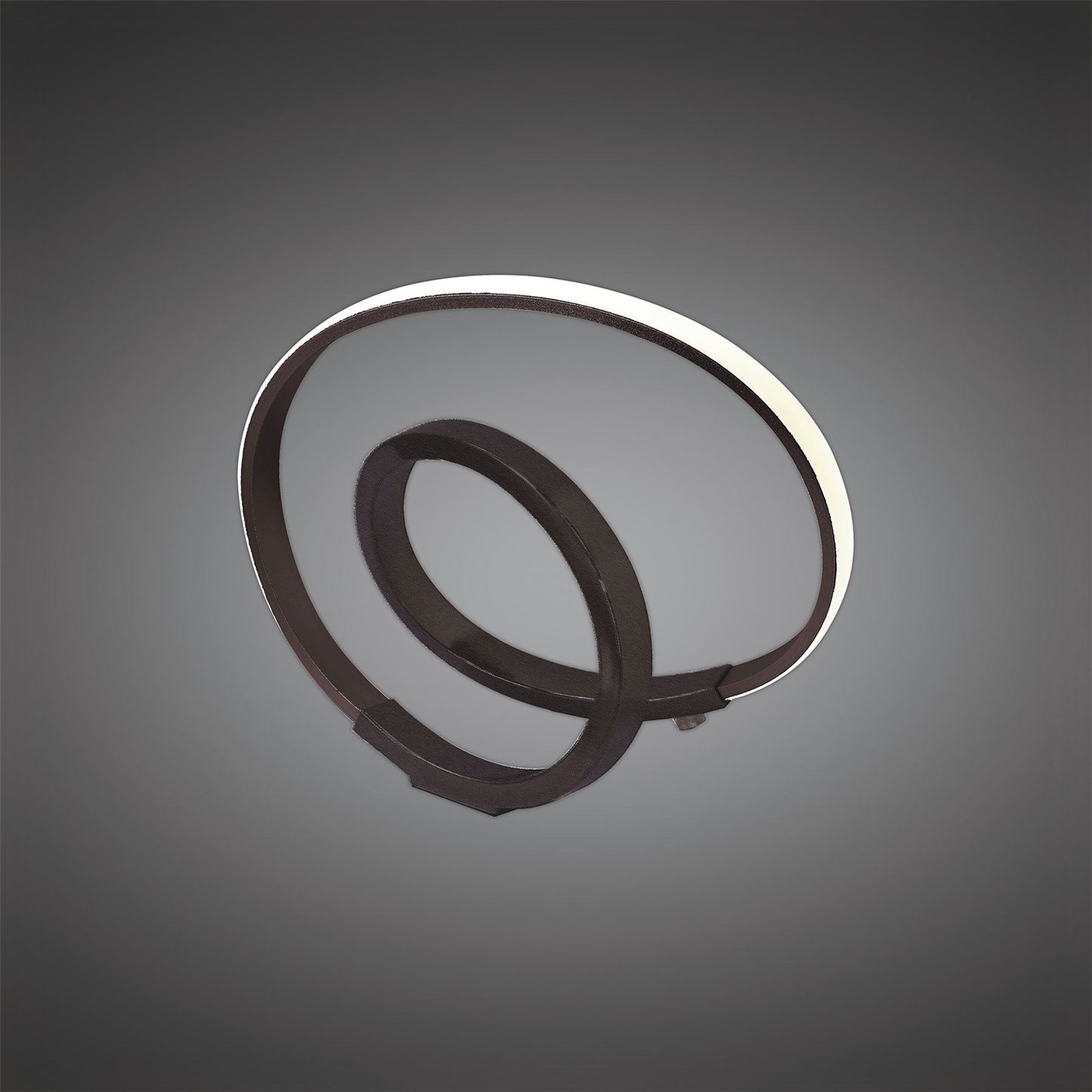 Mantra M5393 Infinity Table Lamp 12W LED 2800K, 1000lm, Brown Oxide/White Acrylic, 3yrs Warranty