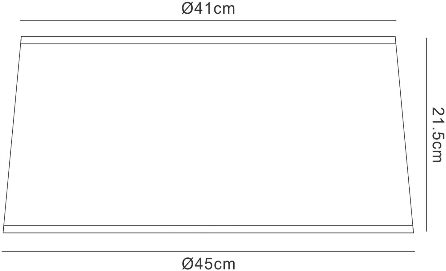 Mantra M5302 Habana White Round Shade 410/450mm x 215mm, Suitable for Pendant Lights