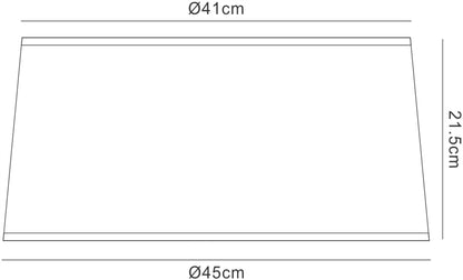 Mantra M5302 Habana White Round Shade 410/450mm x 215mm, Suitable for Pendant Lights