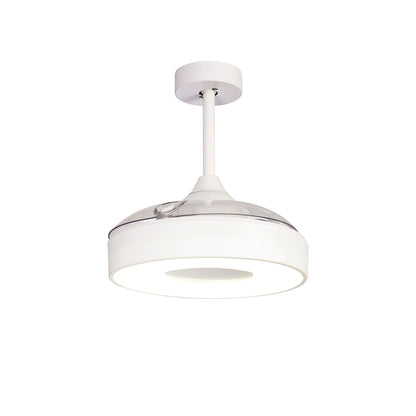 Coin Mini 45W LED Dimmable Ceiling Light With Built-In 25W DC Reversible Fan, Remote & APP Control, White, 2500lm, 5yrs Warranty