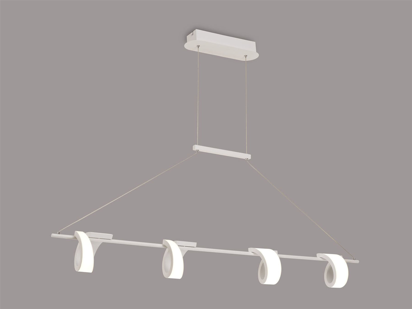 Mantra Tsunami 4 Light Linear Pendant, 48W LED, 3000K, 3600lm, Sand White, 3yrs Warranty