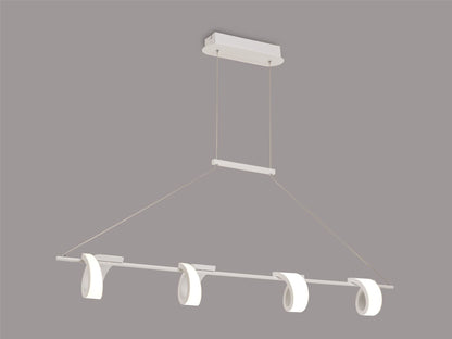 Mantra Tsunami 4 Light Linear Pendant, 48W LED, 3000K, 3600lm, Sand White, 3yrs Warranty