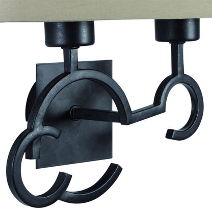 Mantra M5215 Argi Wall Light 2 Light E27 with Taupe Shade Brown Oxide