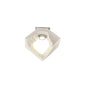 Diyas Salvio 16.5cm Ceramic  Square Sculpture 1 x 3W LED 4200K Chrome/White, Cut Out: 60mm, 3yrs Warranty  Ceiling Light Fitting