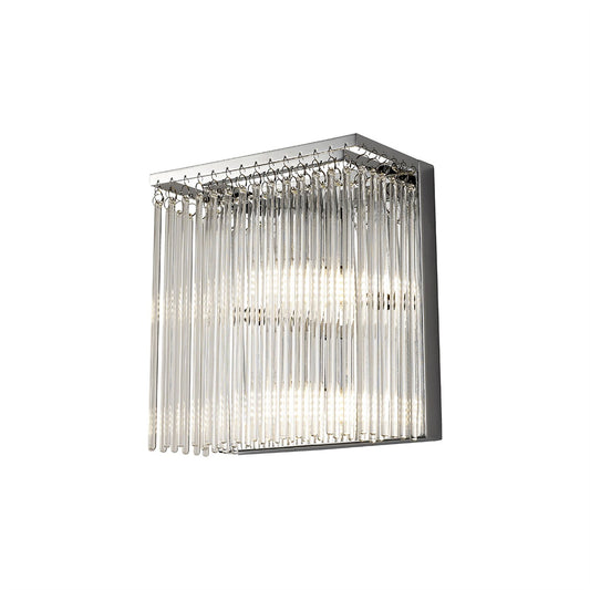 Diyas Zanthe Wall Light 2 Light G9 Polished Chrome/Clear Glass