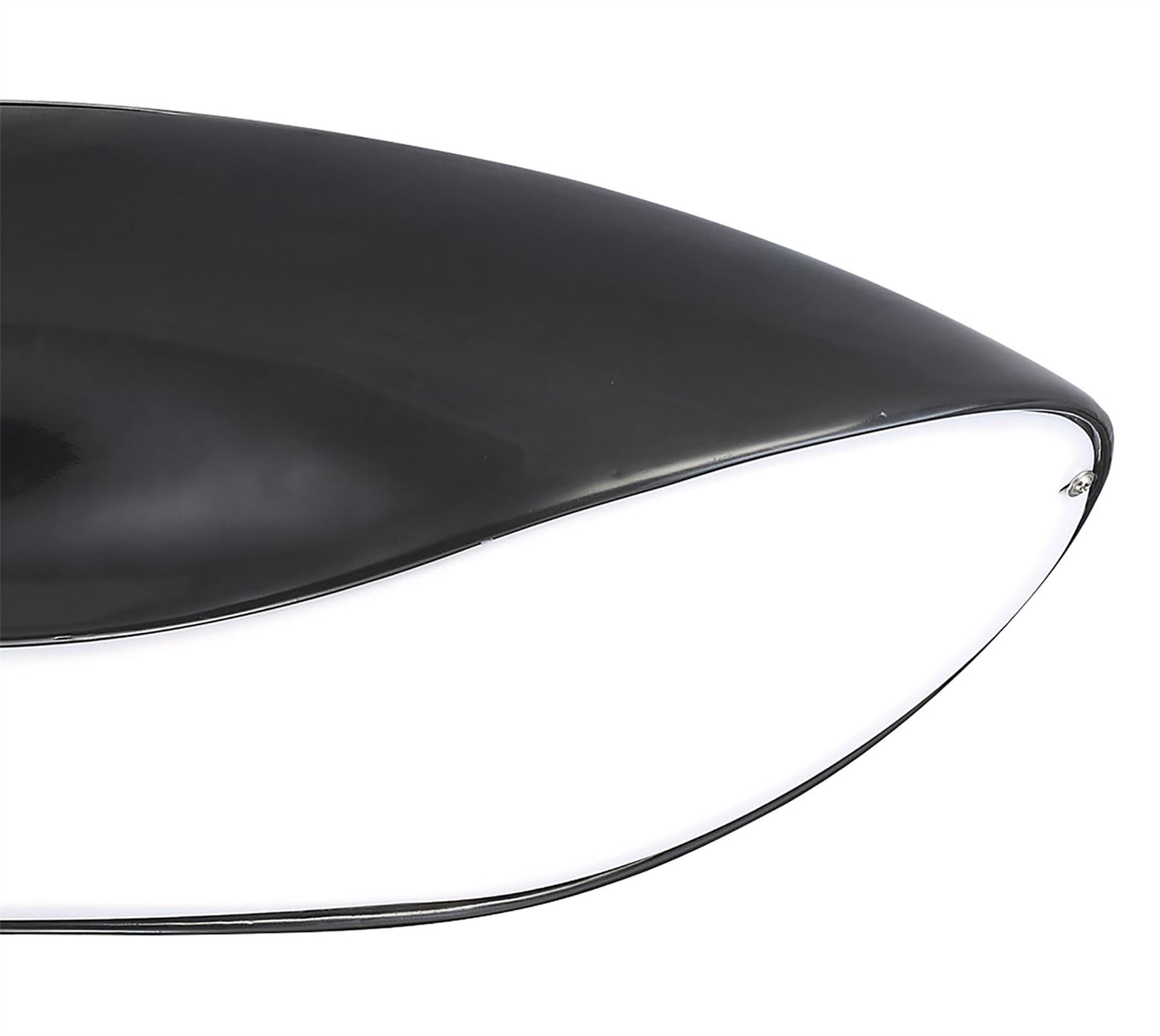 Mantra Pasion Oval Ceiling 4 Light E27, Gloss Black/White Acrylic/Polished Chrome, CFL Lamps INCLUDED