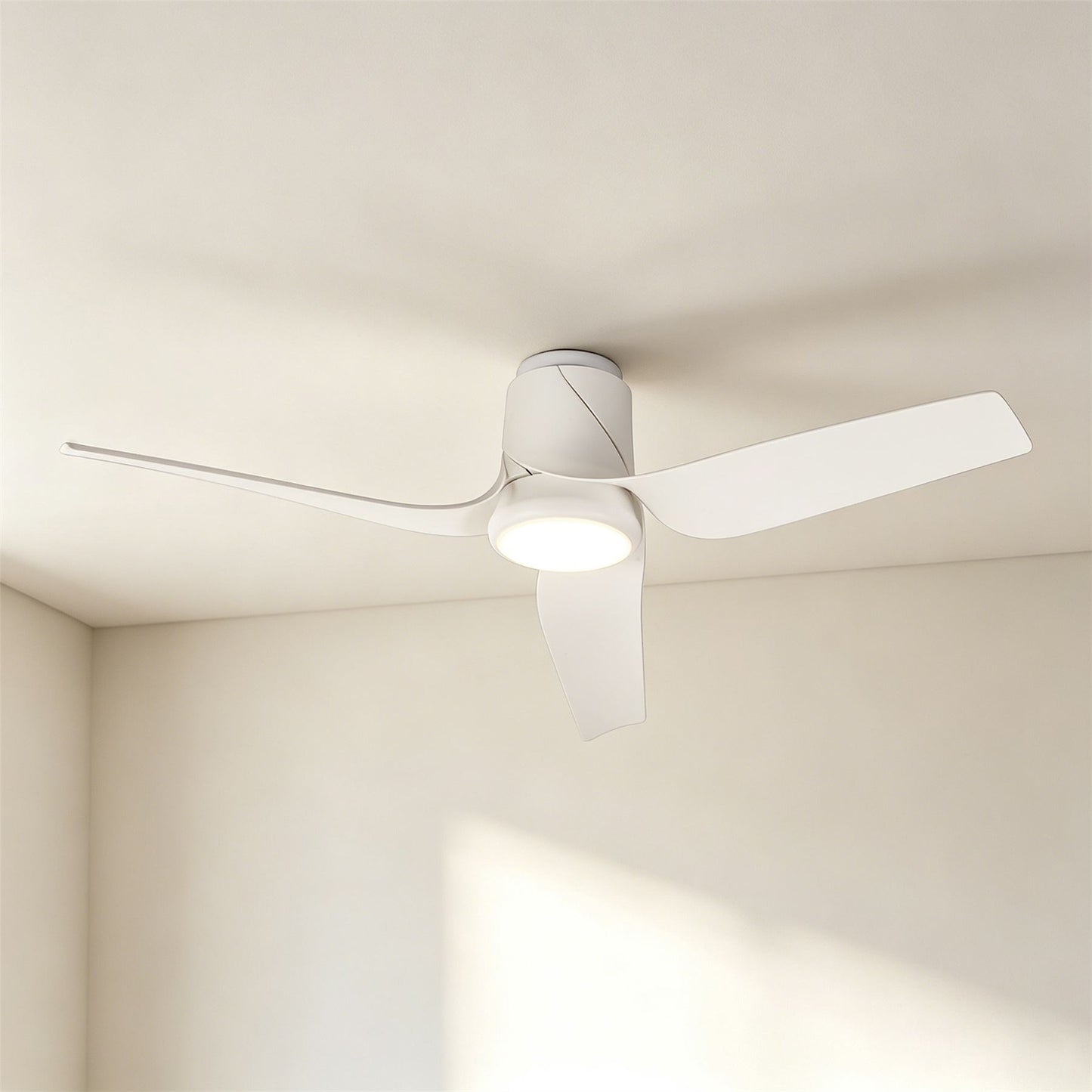 Ushuaia 133cm 30W LED Dimmable Ceiling Light With Built-In 35W DC Fan, 2700-5000K Remote & APP Control, 2400lm, White, 5yrs Warranty