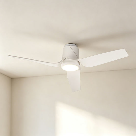 Ushuaia 133cm 30W LED Dimmable Ceiling Light With Built-In 35W DC Fan, 2700-5000K Remote & APP Control, 2400lm, White, 5yrs Warranty