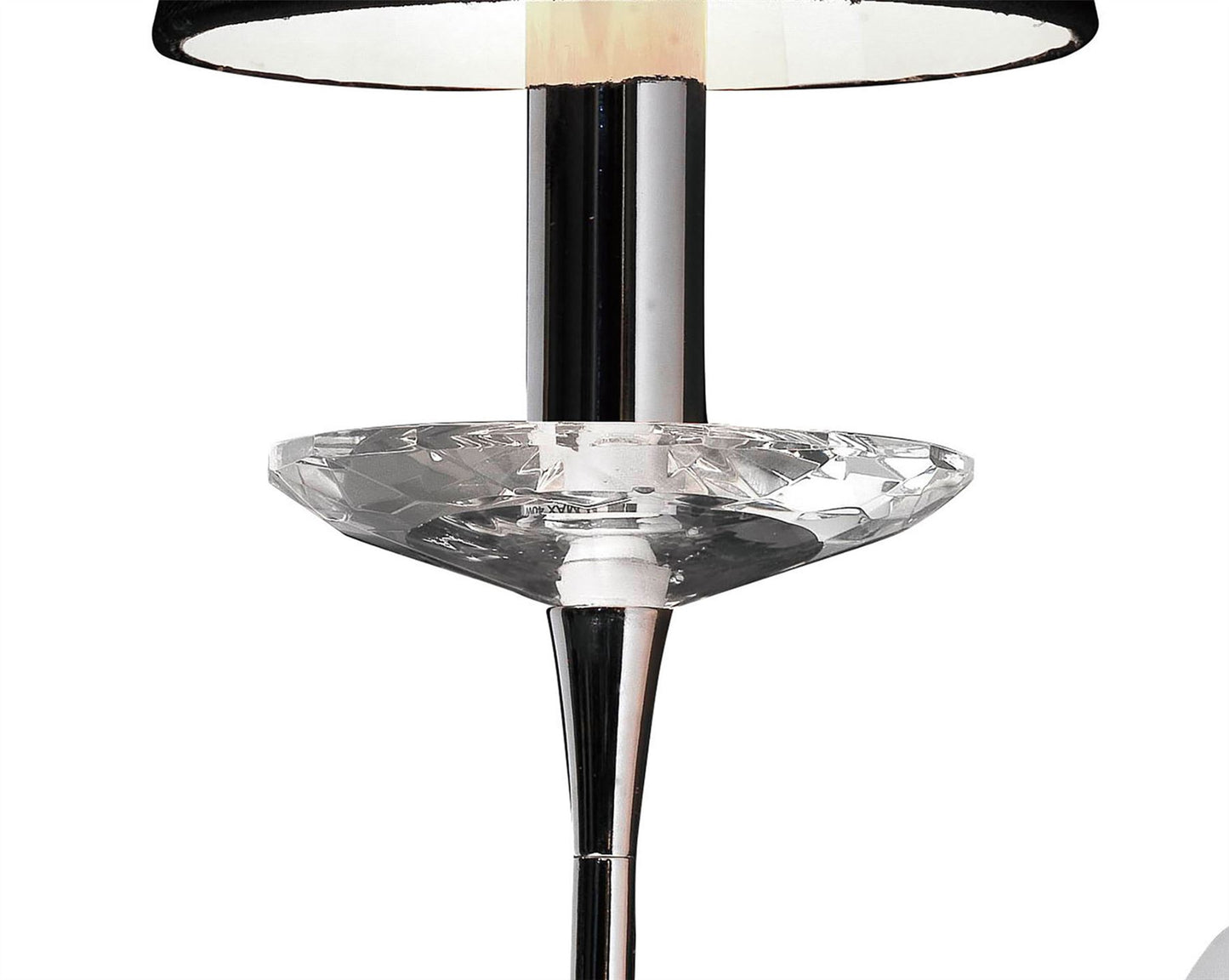 Mantra Acanto Wall Light Switched 1 Light E14, Polished Chrome with Black Shade