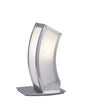 Mantra Duna GU10 Table Lamp 1 Light L1/SGU10, Polished Chrome/White Acrylic, CFL Lamps INCLUDED