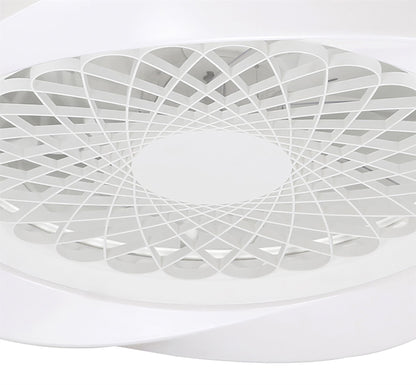 Boreal 62cm 70W LED Dimmable Ceiling Light With Built-In 35W DC Reversible Fan, White Finish C/W Remote Control, 4200lm